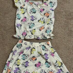 Disney Minnie Mouse Skirt + Top Set